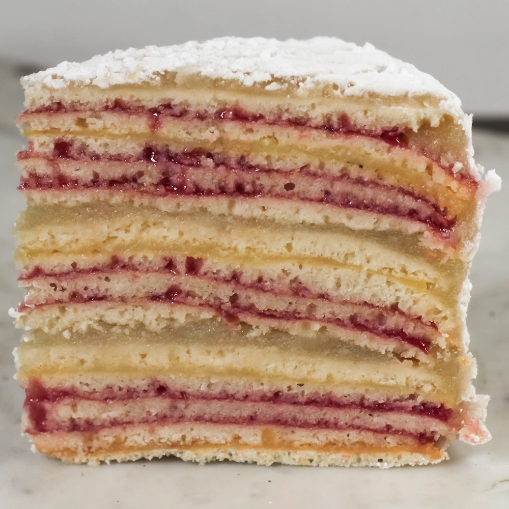 Torta de Panqueque Frambuesa - Mazapán